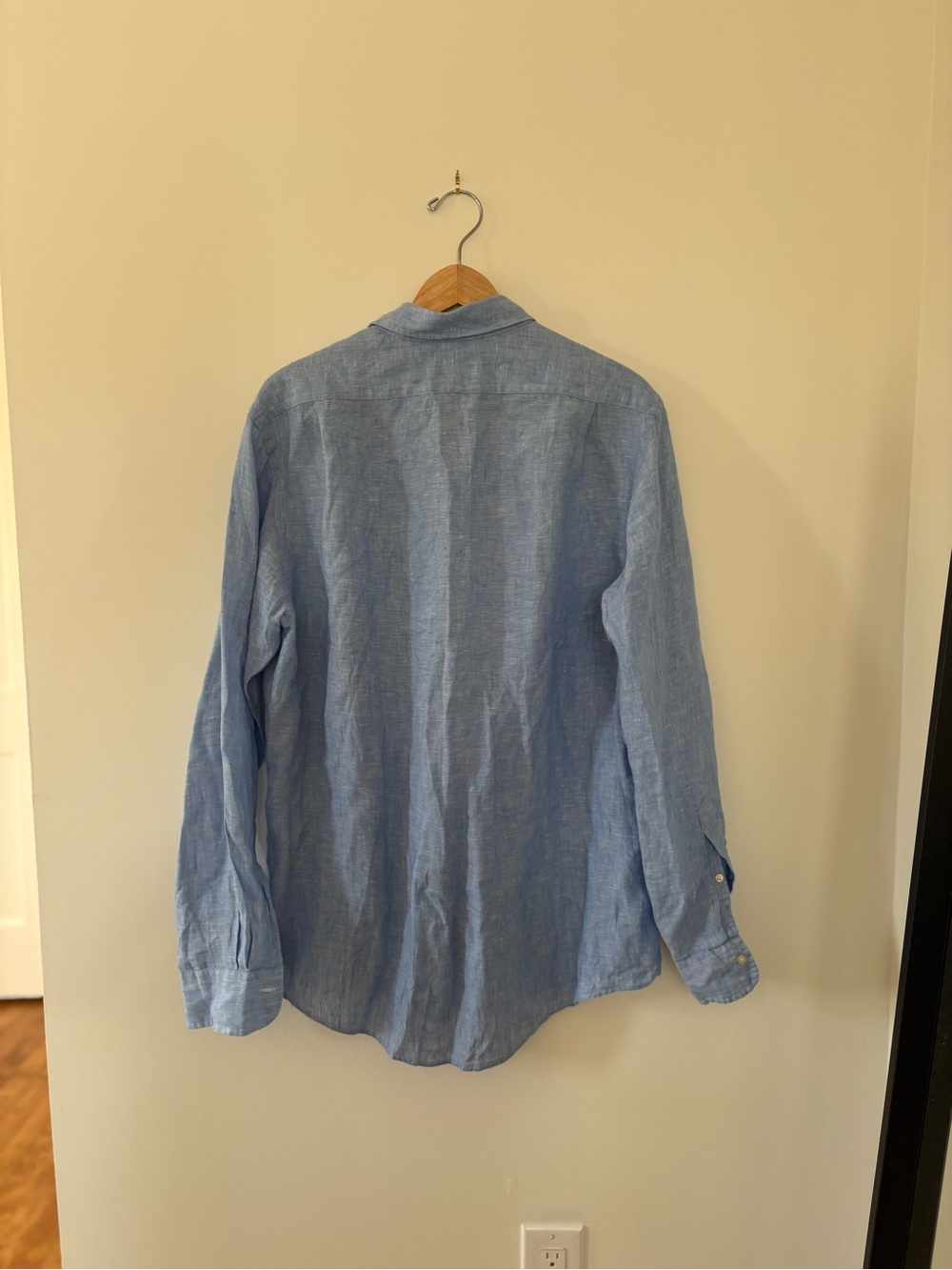 Polo by Ralph Lauren Light Blue Linen Button-Down Shirt - Picture 3 of 5